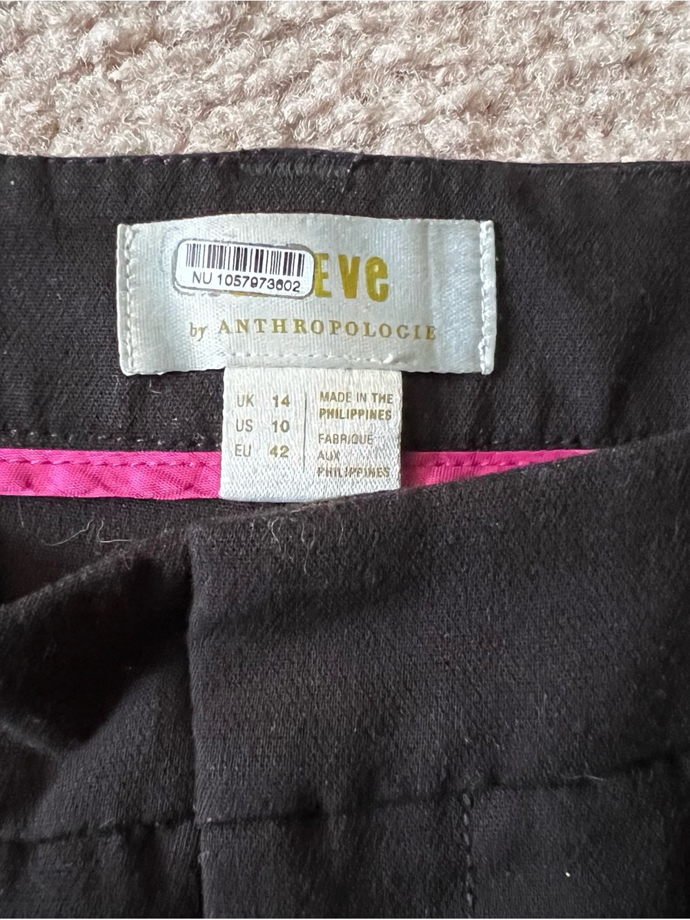 Anthropologie Maeve Black Super Wide Leg Pleated Trousers Sz 10 - Picture 8 of 14
